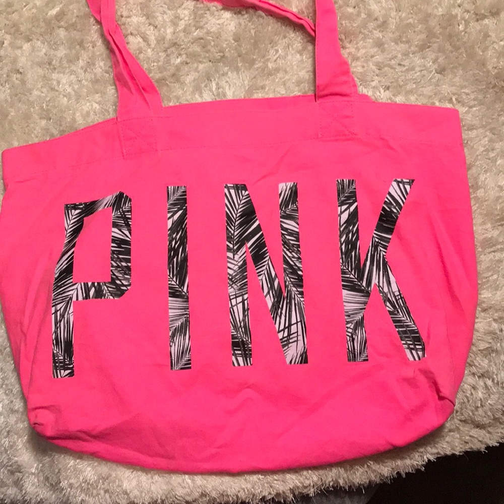 VS PINK hot pink tote bag